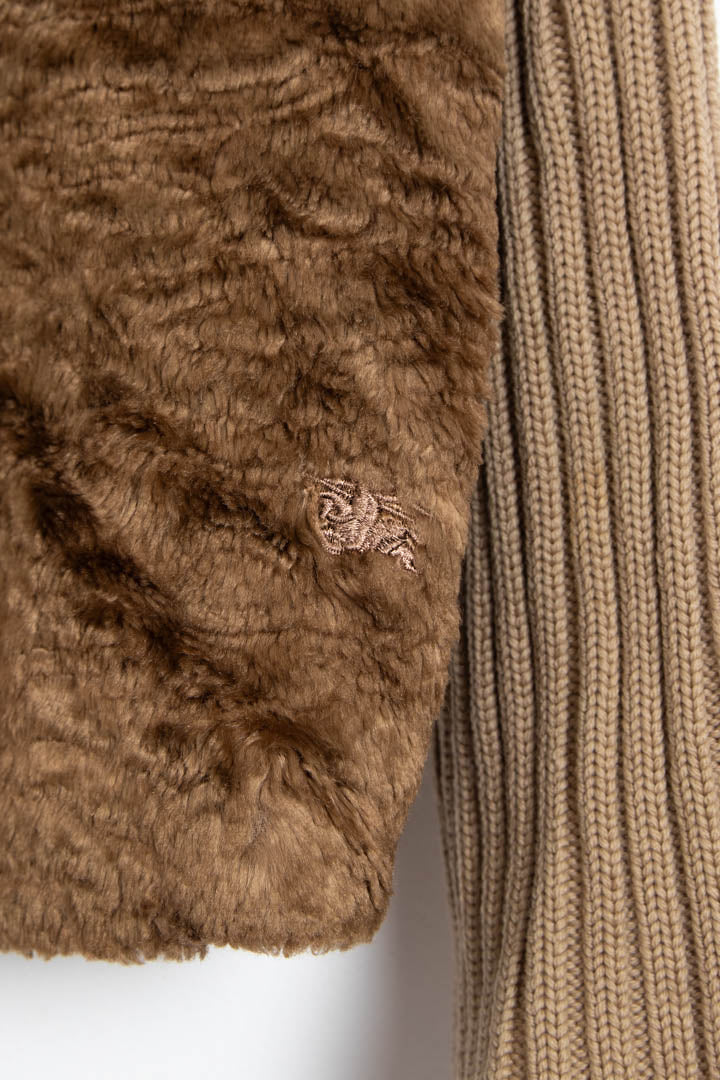 Image of Women's Burberry Zip Through Faux Fur Cardigan (M)