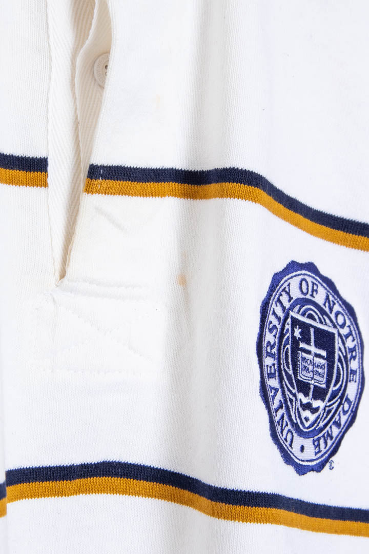 Image of University of Notre Dame Rugby Long Sleeve Polo Shirt (XL)
