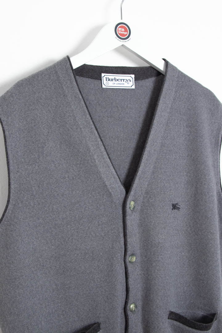 Image of Burberry Button Up Sweater Vest (S)