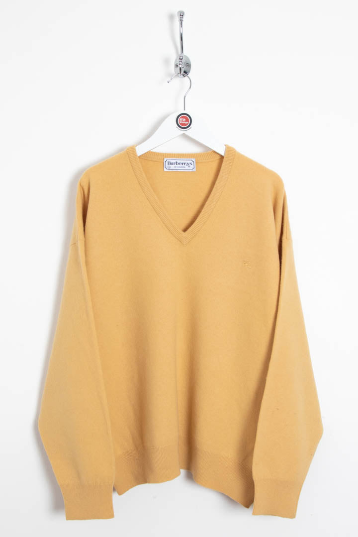 Image of Burberry V Neck Wool Jumper (L)