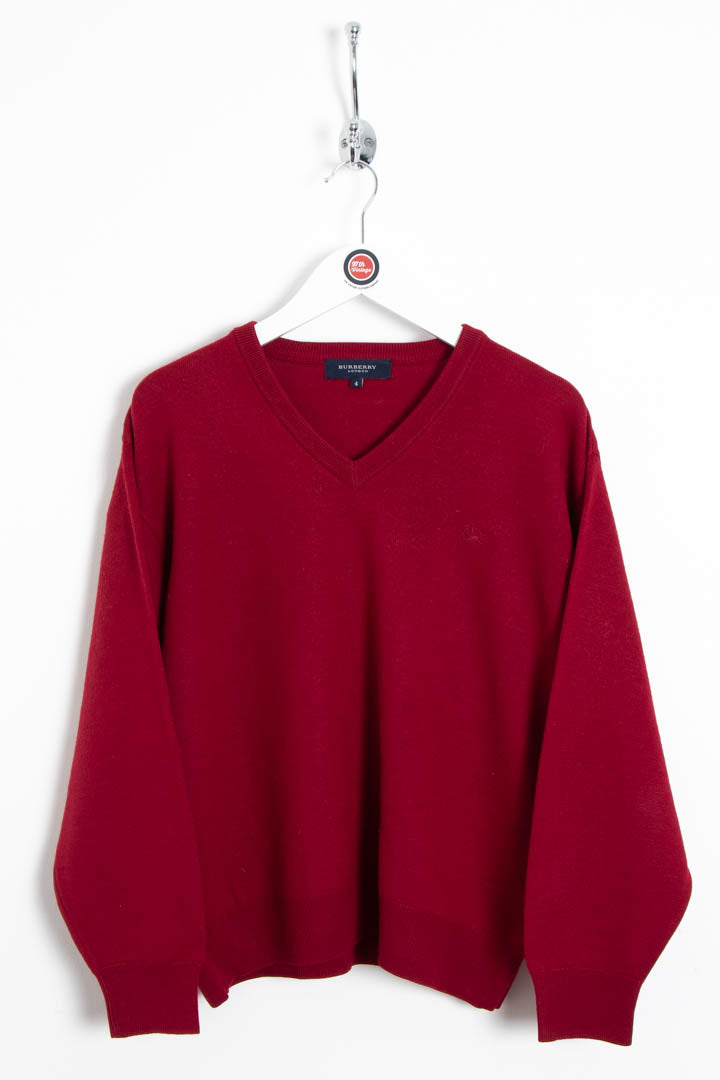 Image of Women's Burberry V Neck Wool Jumper (S)