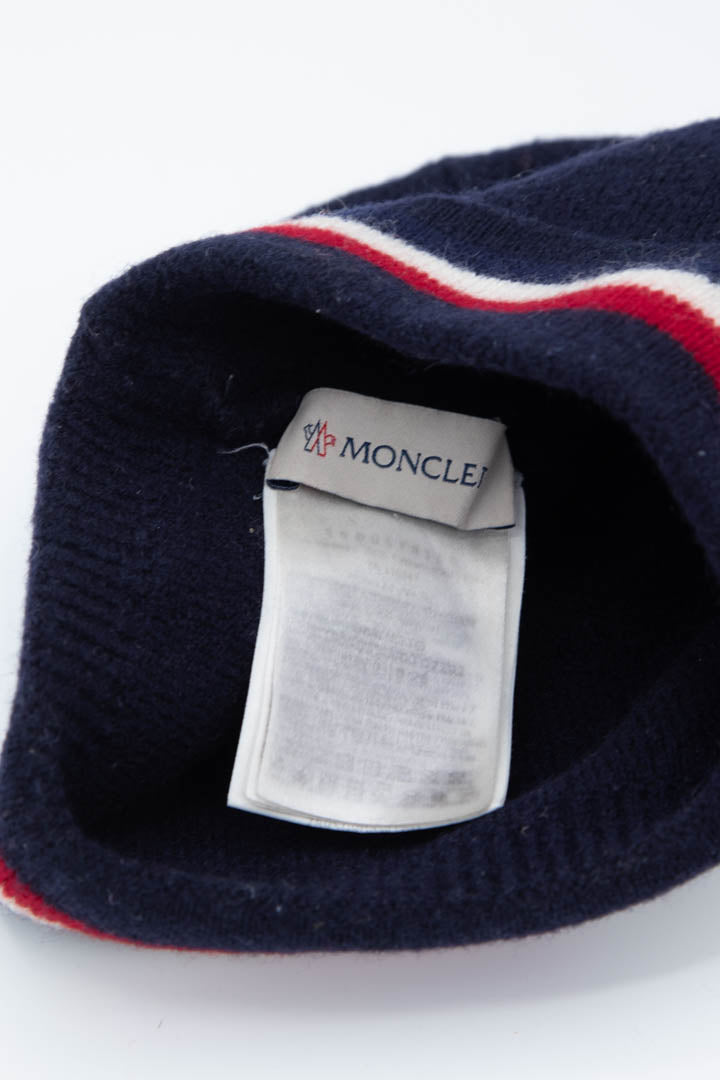 Image of Kids Moncler Tricolor Wool Beanie (Age 10-12)