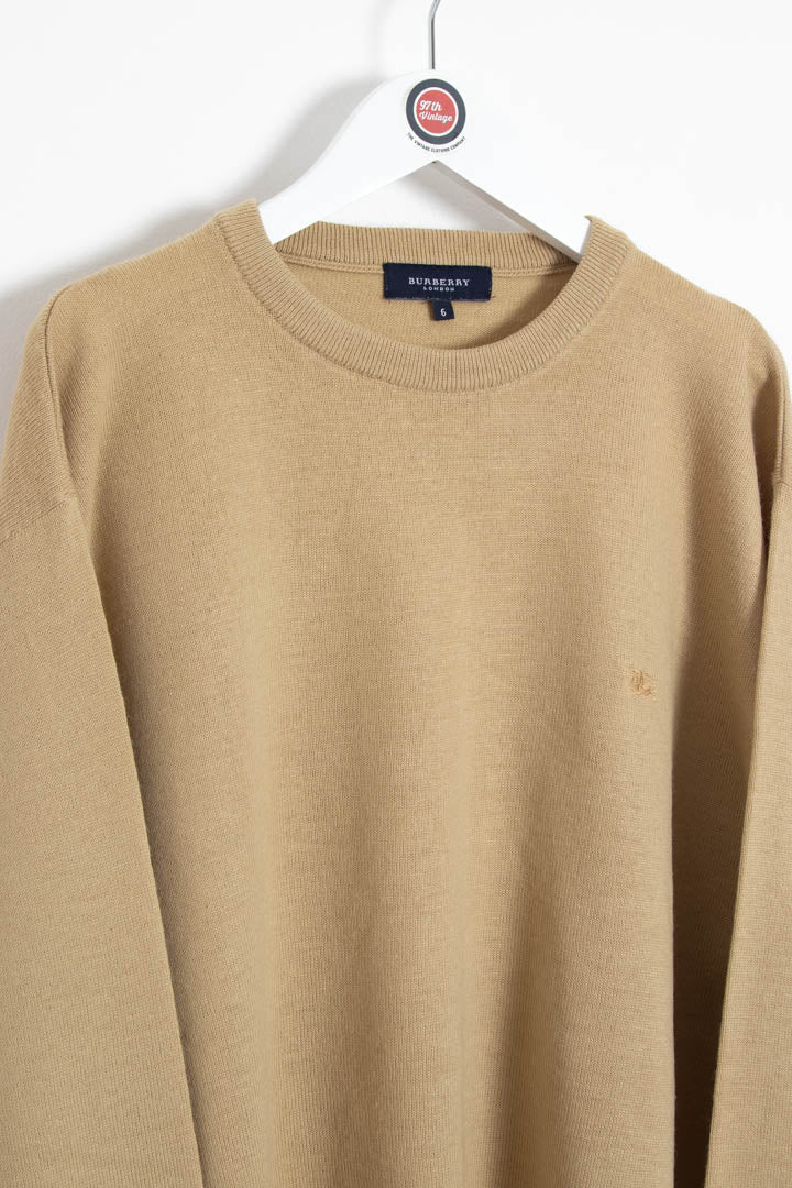 Image of Burberry Crew Neck Wool Jumper (L)