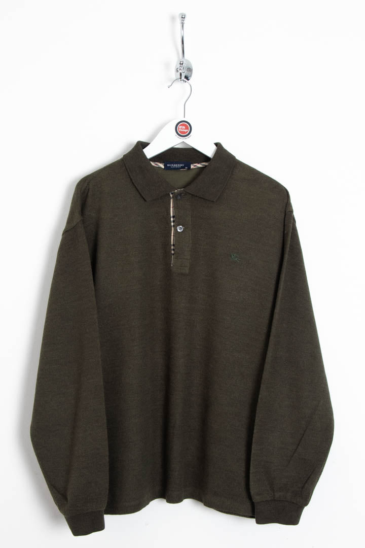 Image of Burberry Wool Polo Jumper (S)