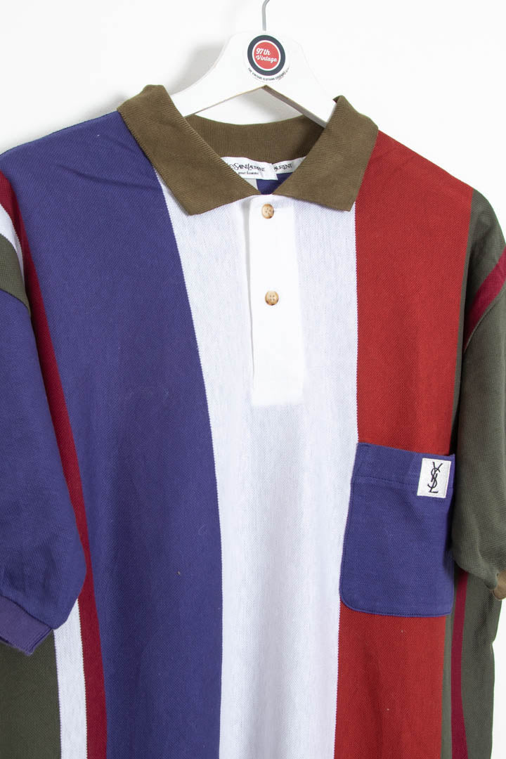 Image of YSL Short Sleeve Polo Shirt (L)