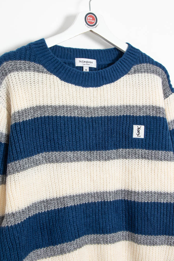 Image of YSL Knitted Crew Neck Jumper (S)