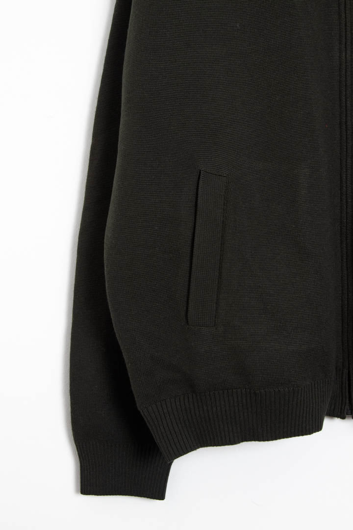 Image of Burberry Zip Up Wool Jumper (XXL)