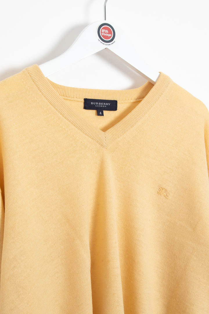 Image of Burberry V Neck Wool Jumper (S)