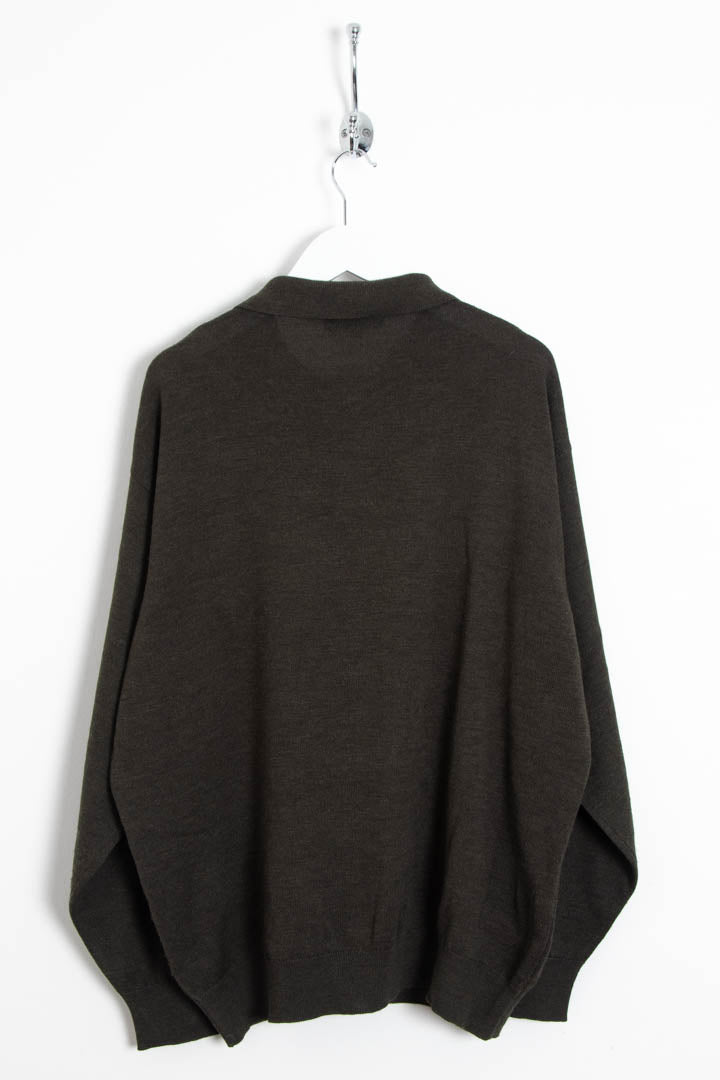 Image of Burberry Knitted Polo Jumper (L)