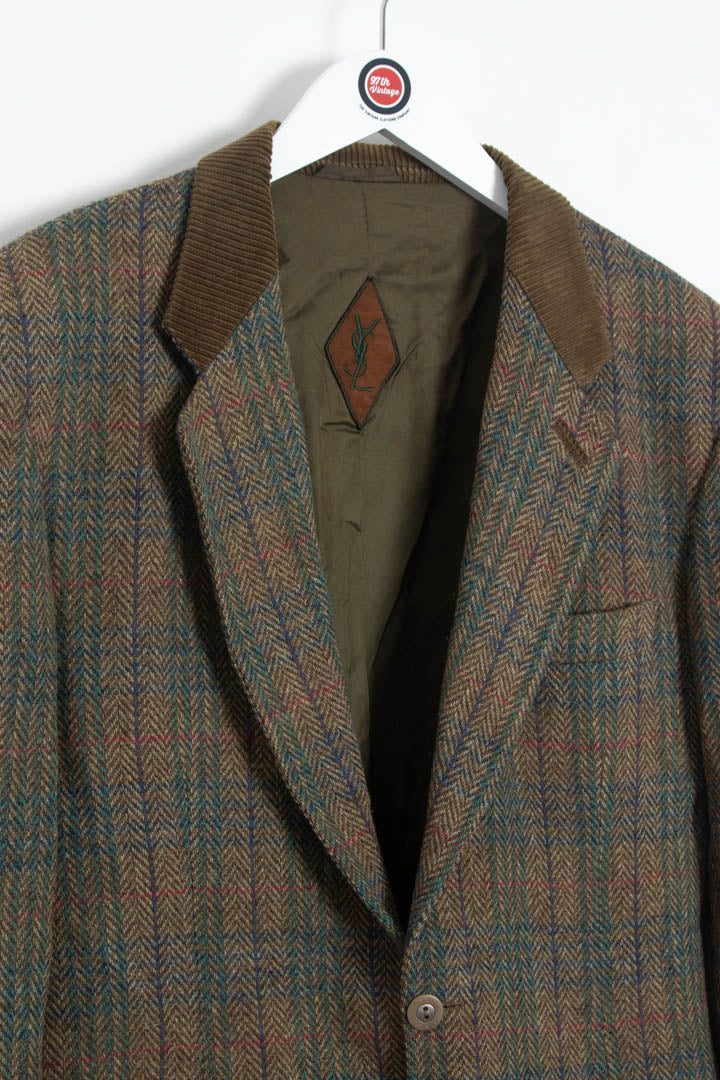 Image of Women's YSL Tweed Blazer Jacket (M)