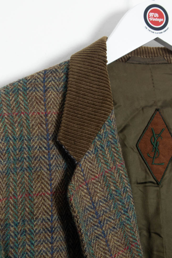Image of Women's YSL Tweed Blazer Jacket (M)
