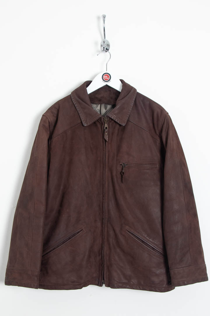 Image of Italian Leather Harrington Quilted Jacket (S)
