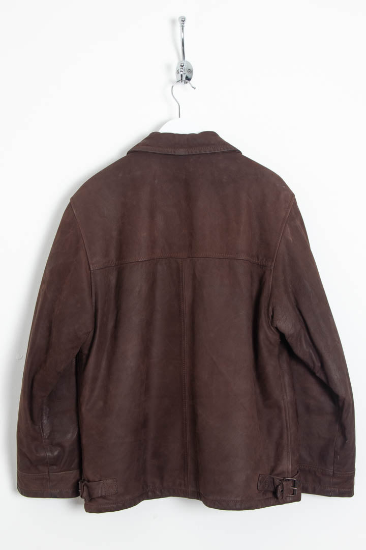 Image of Italian Leather Harrington Quilted Jacket (S)