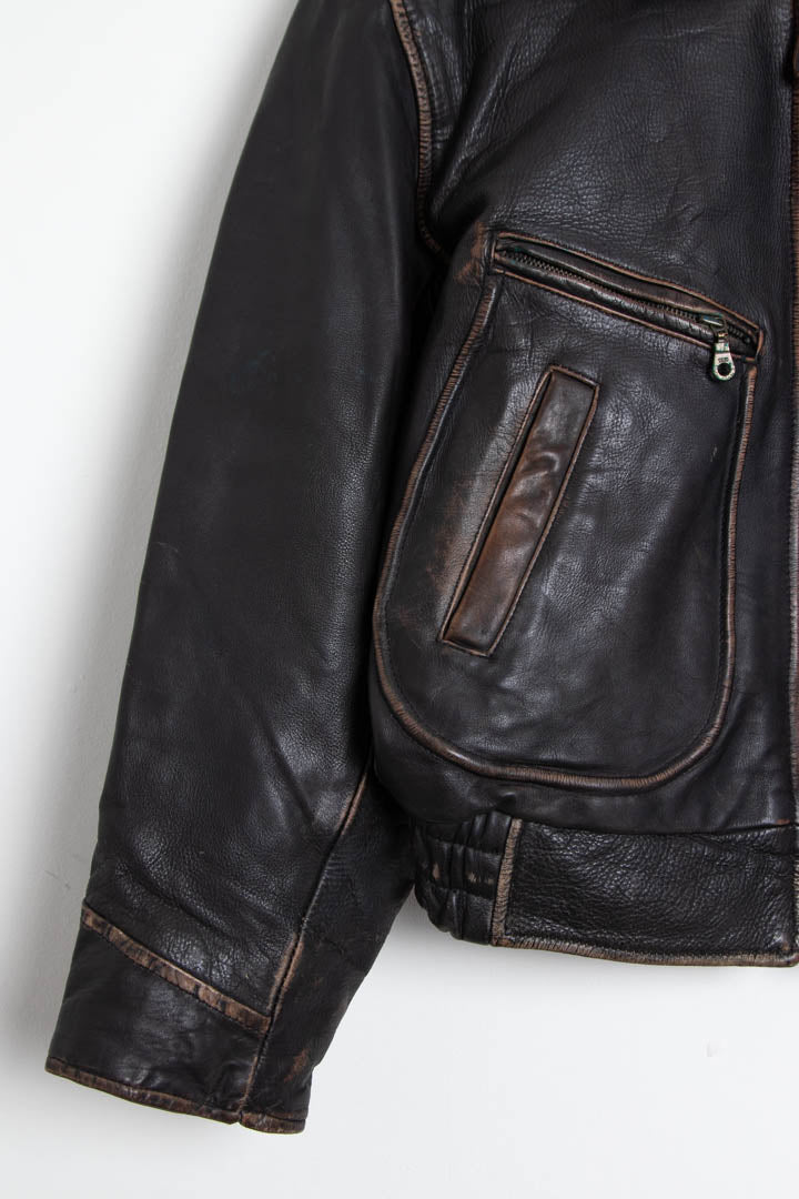 Image of Bomb Boogie Leather Flight Jacket (L)