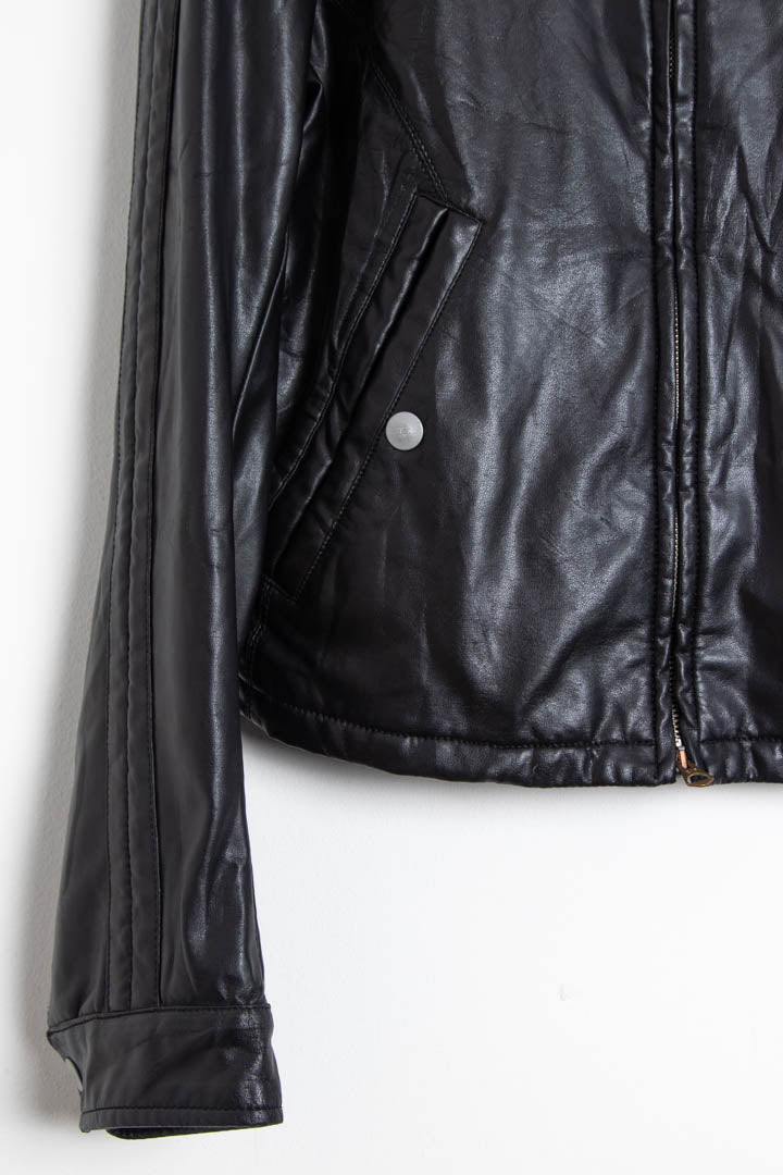 Image of Women's Armani Leather Biker Jacket (M)