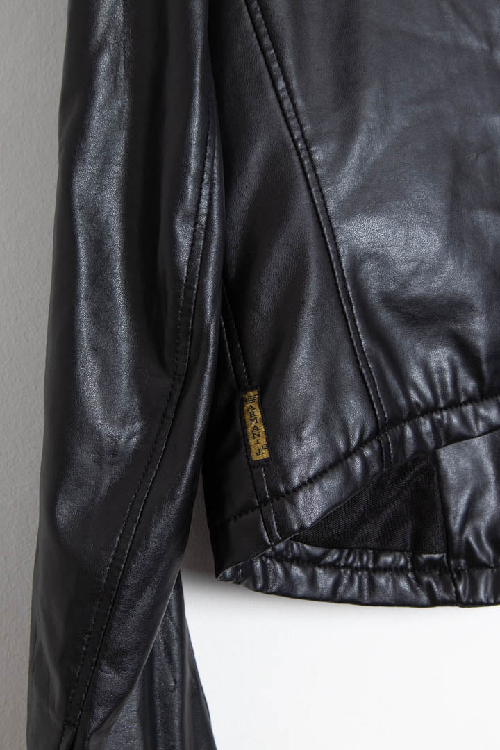 Image of Women's Armani Leather Biker Jacket (M)
