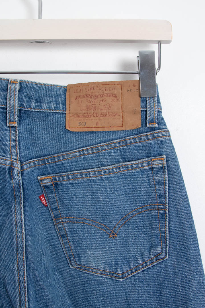 Image of Levi's 501 Button Fly Straight Left Denim Jeans (W30 x L30)