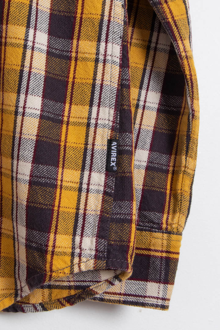 Image of Avirex Long Sleeve Checkered Flannel Shirt (M)