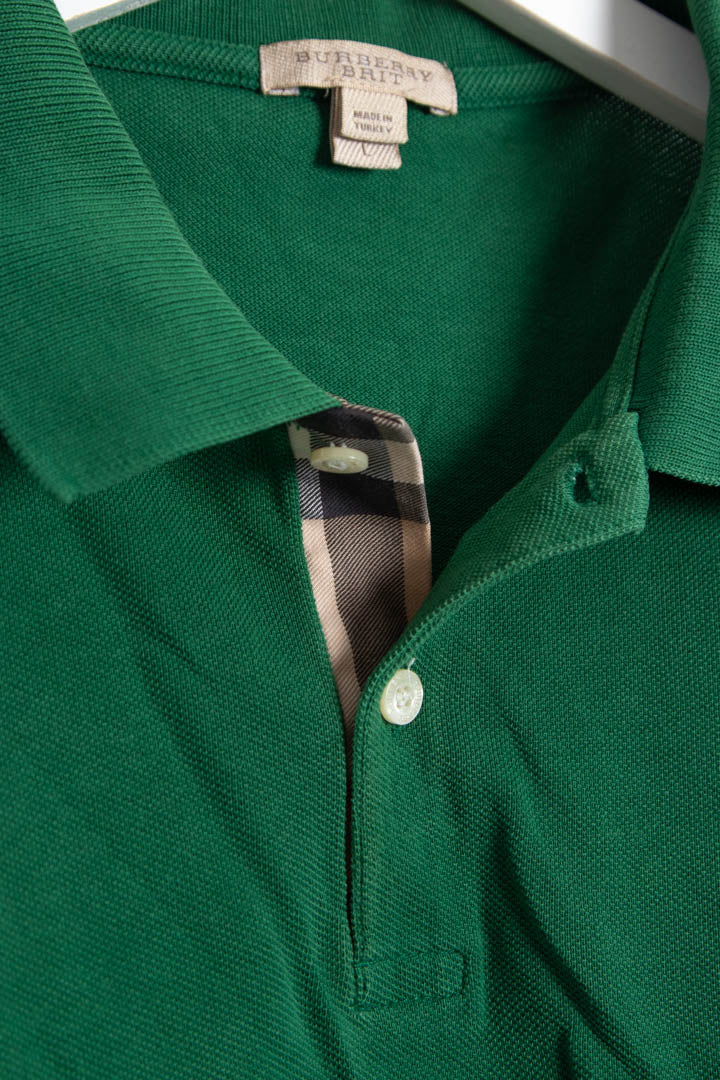 Image of Burberry Short Sleeve Polo Shirt (L)