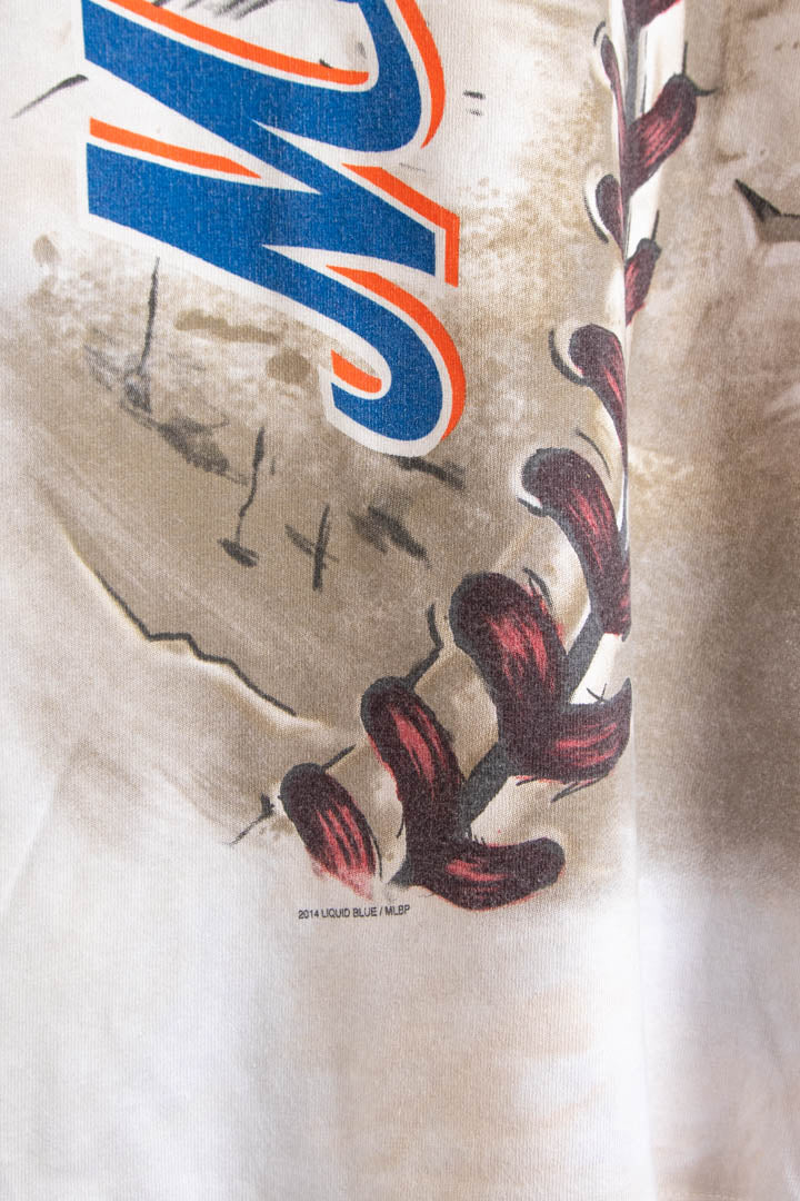 Image of New York Mets Liquid Blue Full Graphic T-Shirt (XL)
