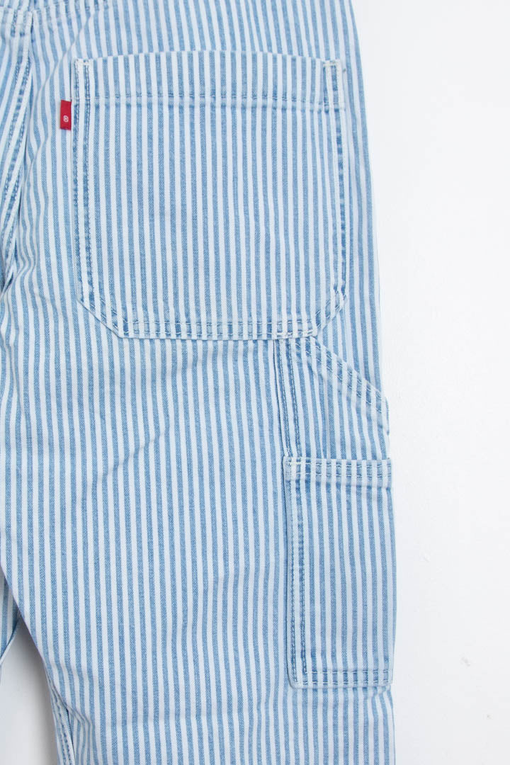 Image of Levi's Hickory Stripe Carpenter Trousers (W30 x L30)