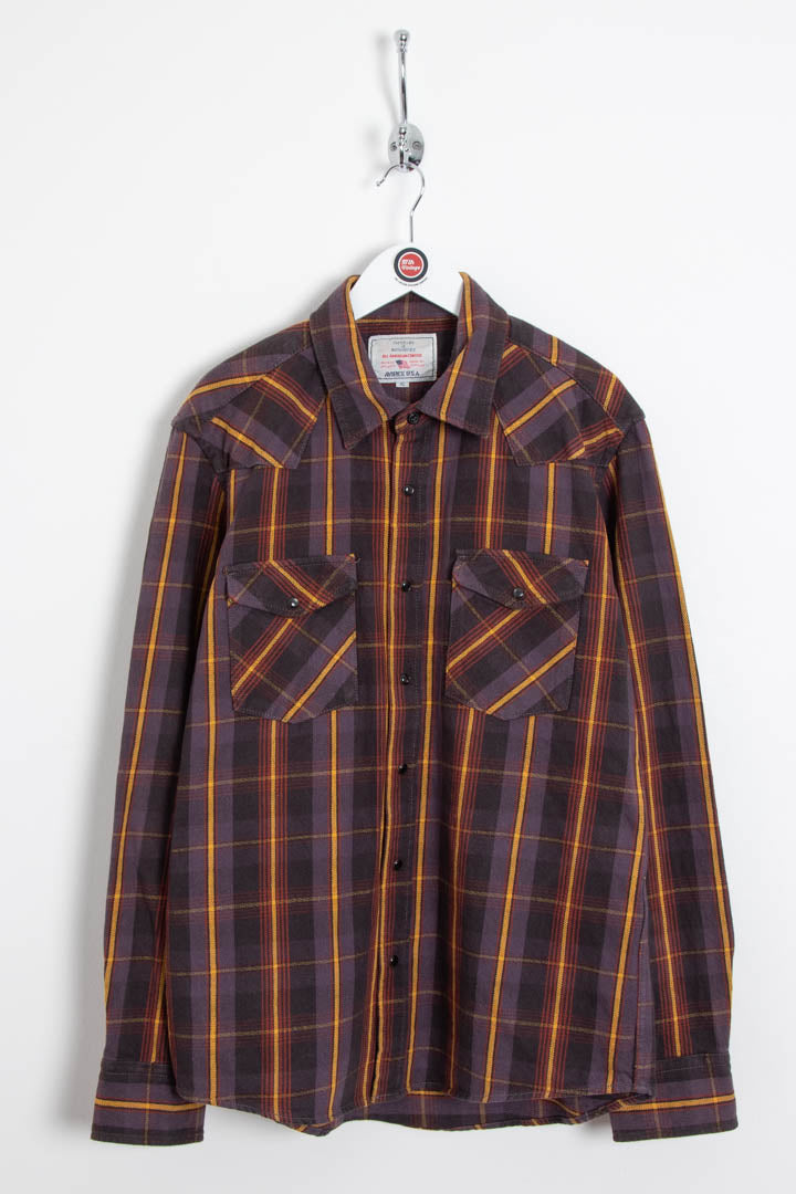 Image of Avirex Long Sleeve Checkered Flannel Shirt (M)