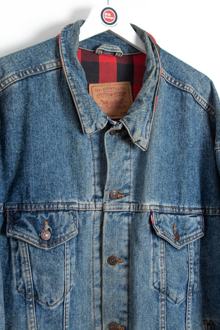 Image of Levi's Blanket Lined Denim Trucker Jacket (XL)
