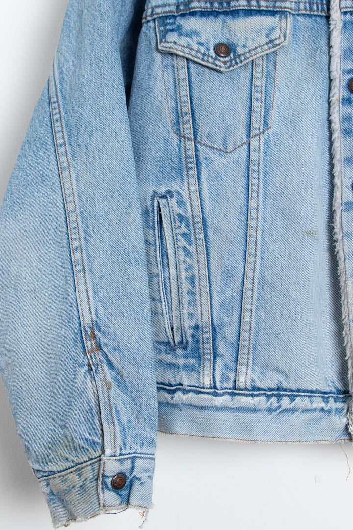 Image of Women's Levi's Sherpa Trucker Denim Jacket (XL)