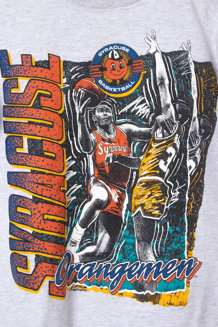 Image of Syracuse Orangemen Basketball Single Stitch Graphic T-Shirt (S)