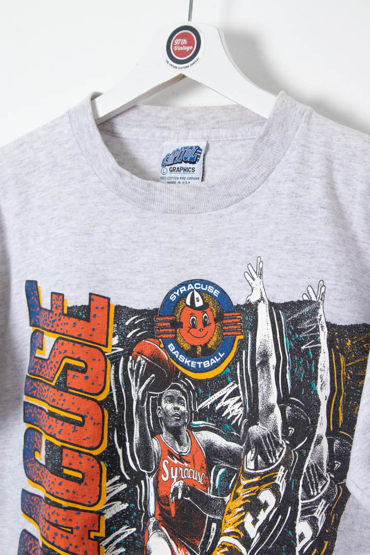 Image of Syracuse Orangemen Basketball Single Stitch Graphic T-Shirt (S)