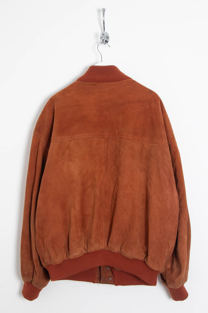 Image of Hugo Boss Suede Leather Bomber Jacket (M)