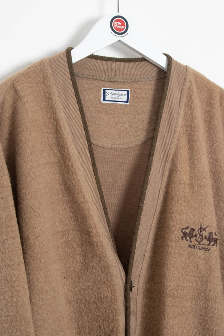 Image of YSL Button Up Fleece Cardigan (L)