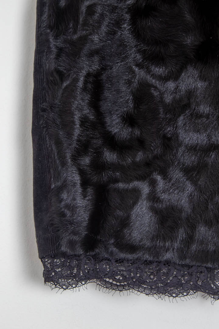 Image of Women's D&G Corset Fur Skirt (M)