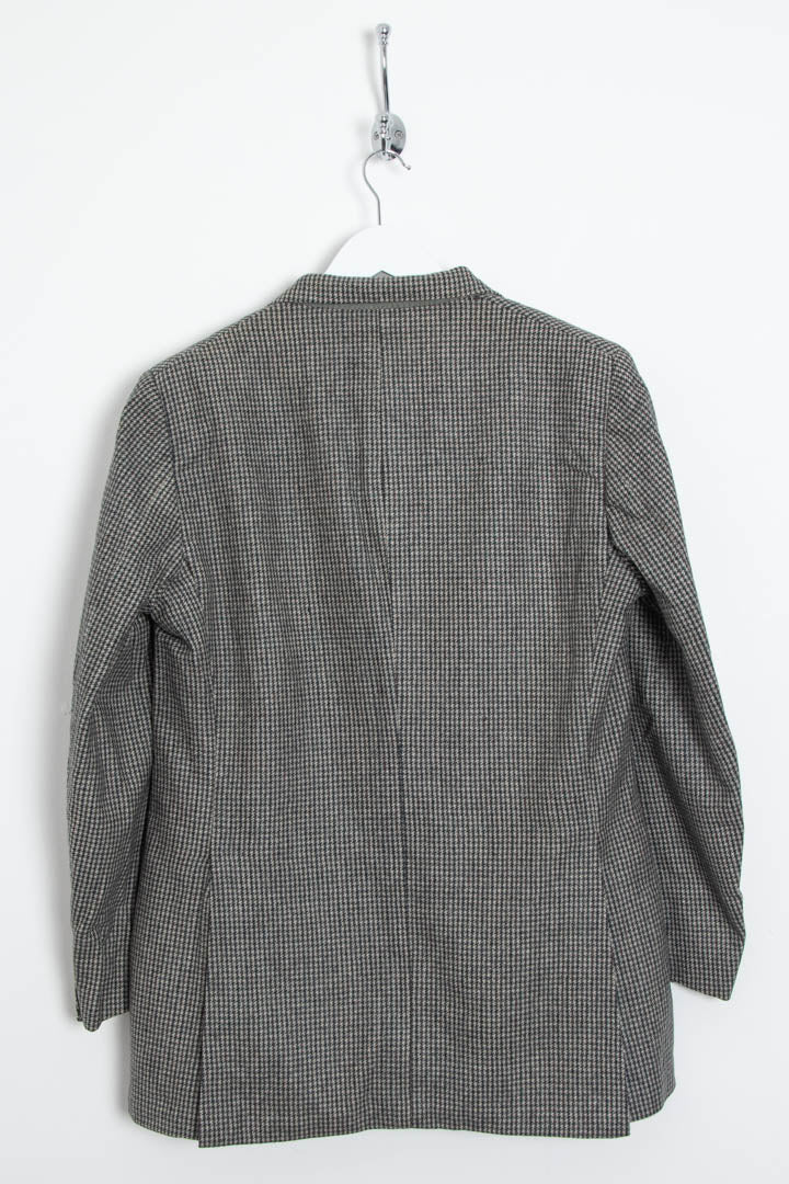 Image of Aquascutum Houndstooth Pattern Wool Blazer Jacket (S)