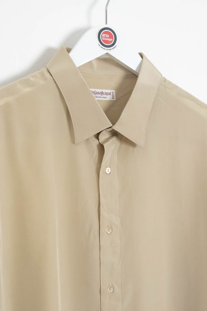 Image of YSL Long Sleeve Silk Dinner Shirt (XL)