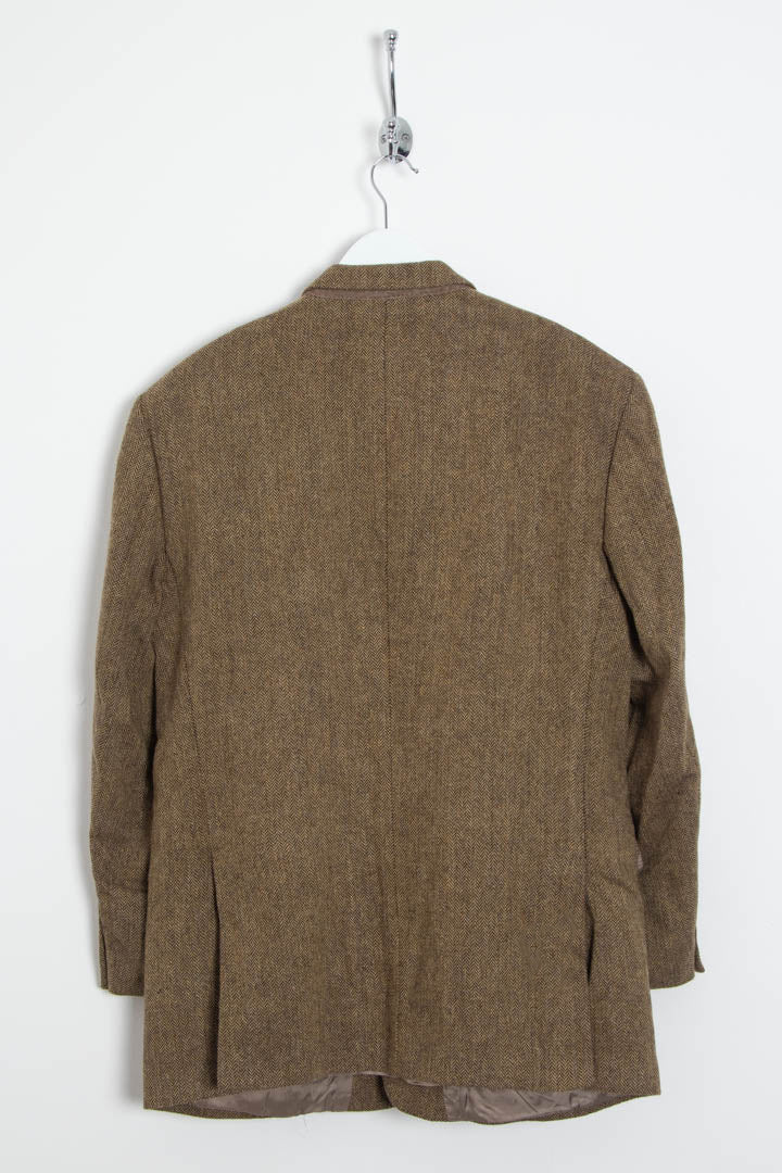 Image of Burberry Herringbone Wool Tweed Blazer Jacket (L)