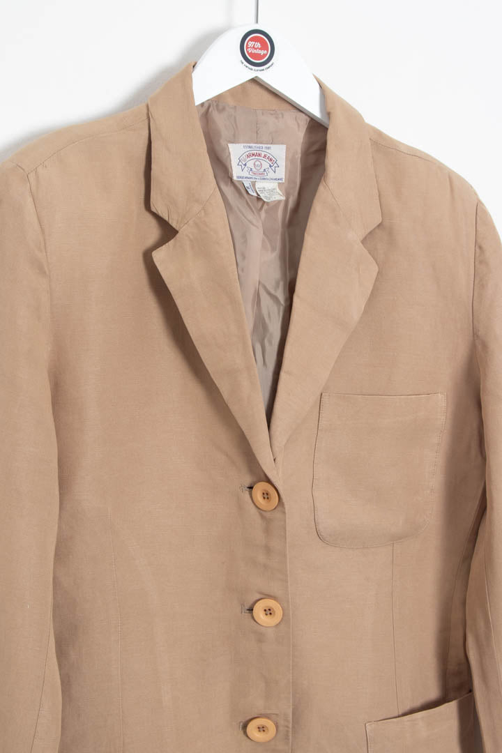 Image of Women's Armani Jeans Linen Blazer Jacket (S)