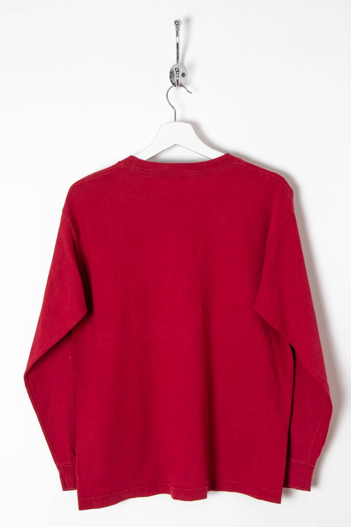 Image of Women's Arkansas Razorbacks Football Nike Long Sleeve T-Shirt (M)