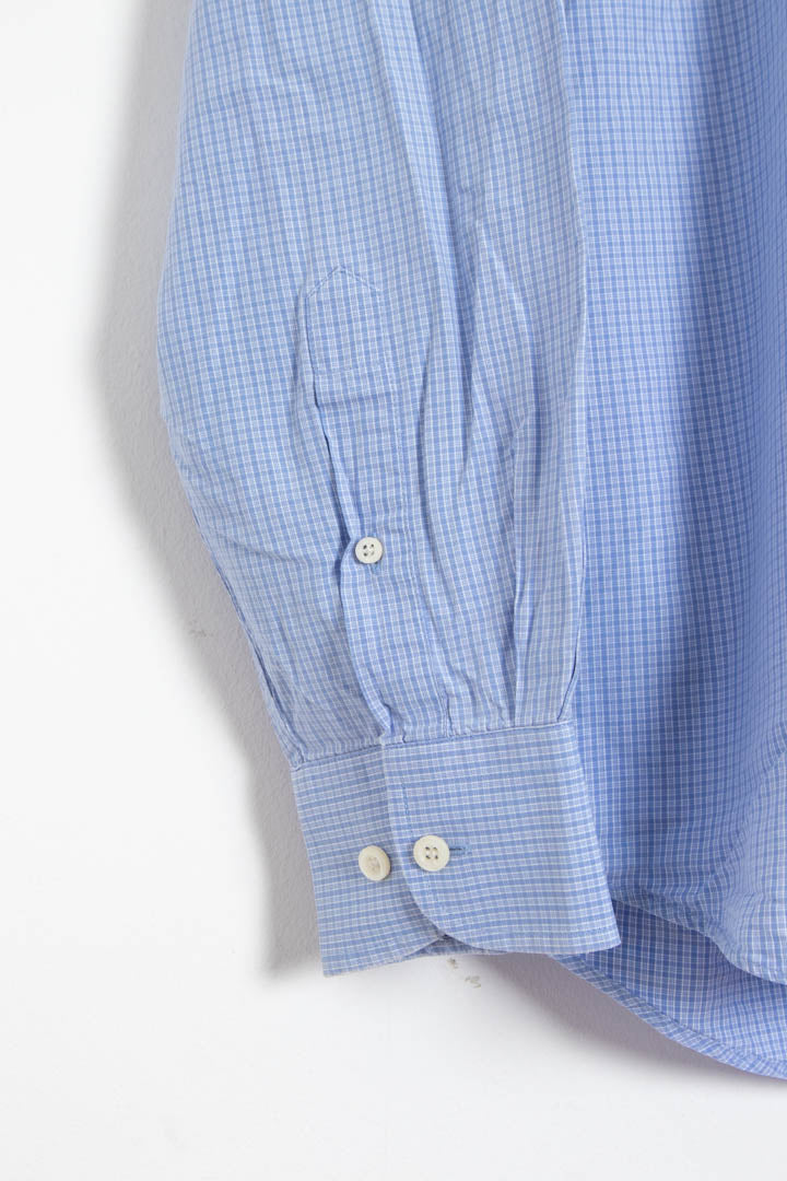 Image of YSL Windowpane Long Sleeve Shirt (L)