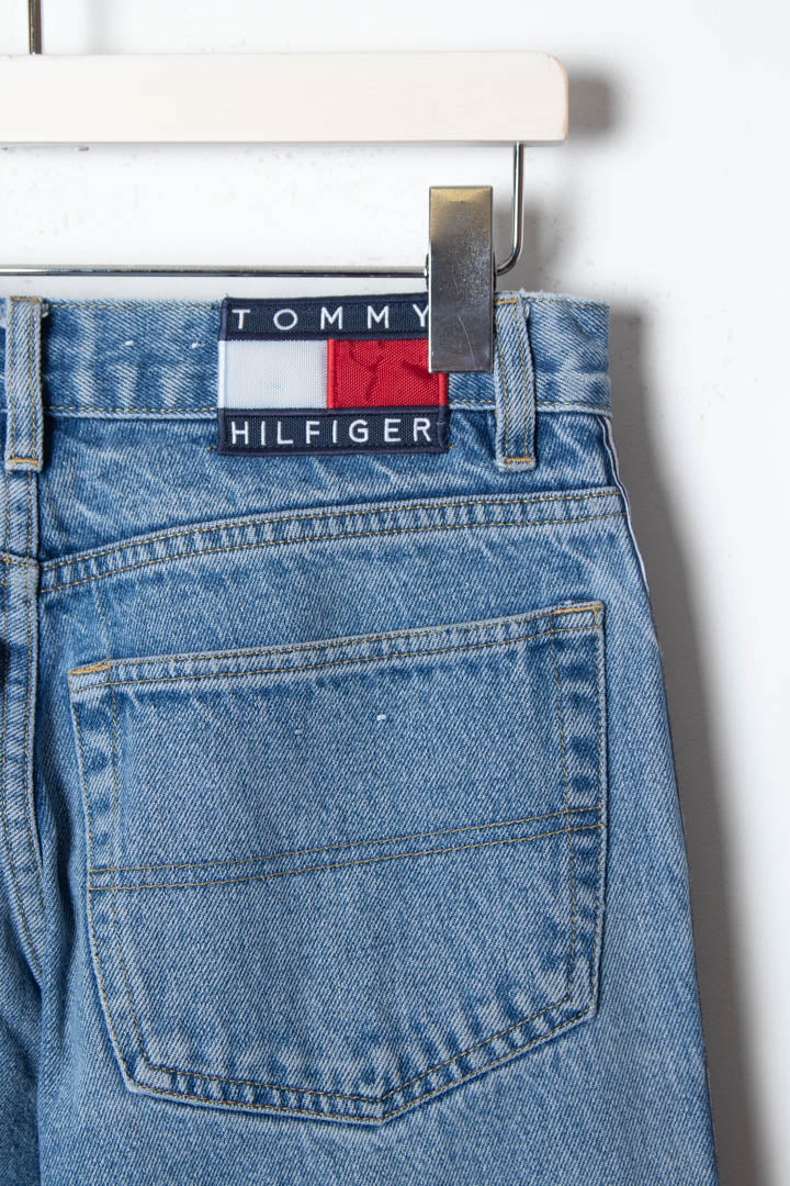 Women's Tommy Hilfiger High Waisted Tape Logo Denim Jeans (8)