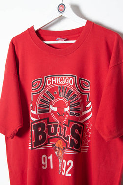 Image of 1991 1992 Chicago Bulls World Champions Single Stitch T-Shirt (XL)