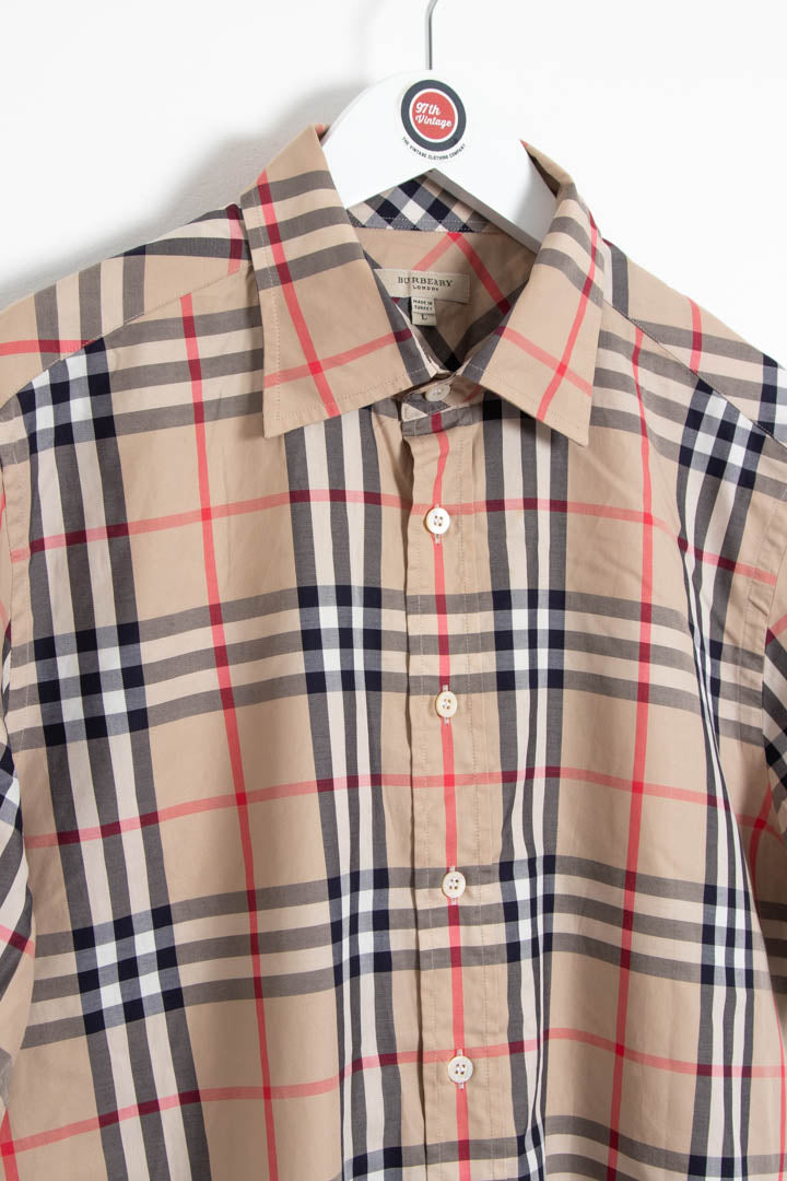 Image of Burberry Nova Check Short Sleeve Shirt (M)