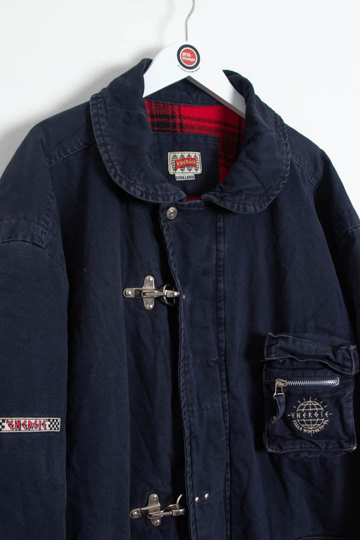 Image of 1995 Energie Fireman Clasp Quilted Parka Jacket (XL)