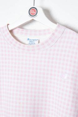 Image of Champion Gingham Pattern Reverse Weave Sweatshirt (S)