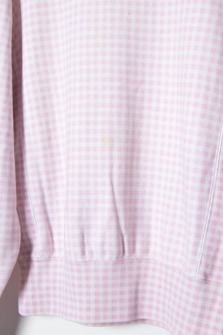 Champion Gingham Pattern Reverse Weave Sweatshirt (S)