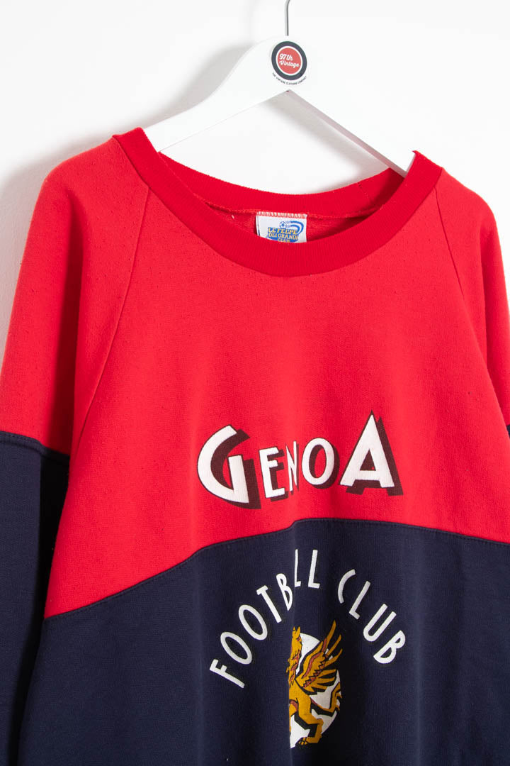 Image of 1990-91 Genoa FC La Felipe Dei Grande Club Sweatshirt (L)