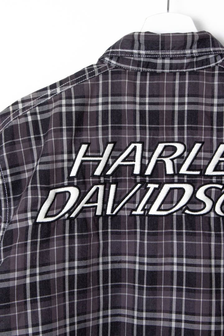 Image of Harley Davidson Short Sleeve Checkered Shirt (M)