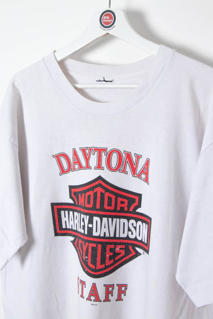Image of 1995 Harley Davidson Daytona Beach Graphic Single Stitch T-Shirt (L)