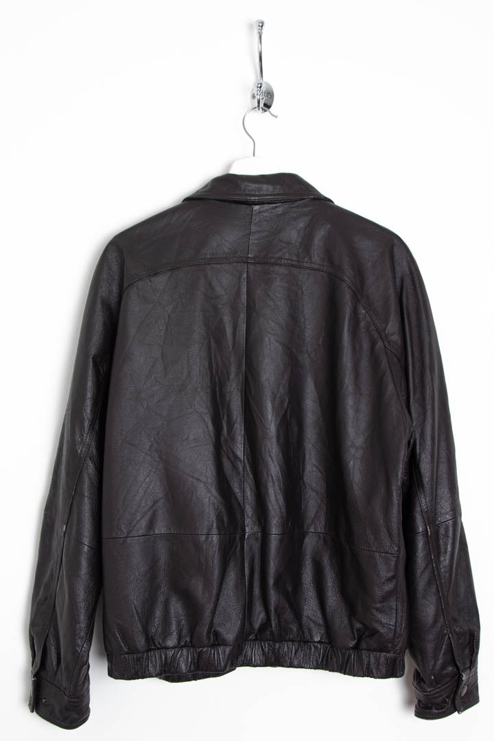Image of St John's Bay Brown Leather Bomber Jacket (M)
