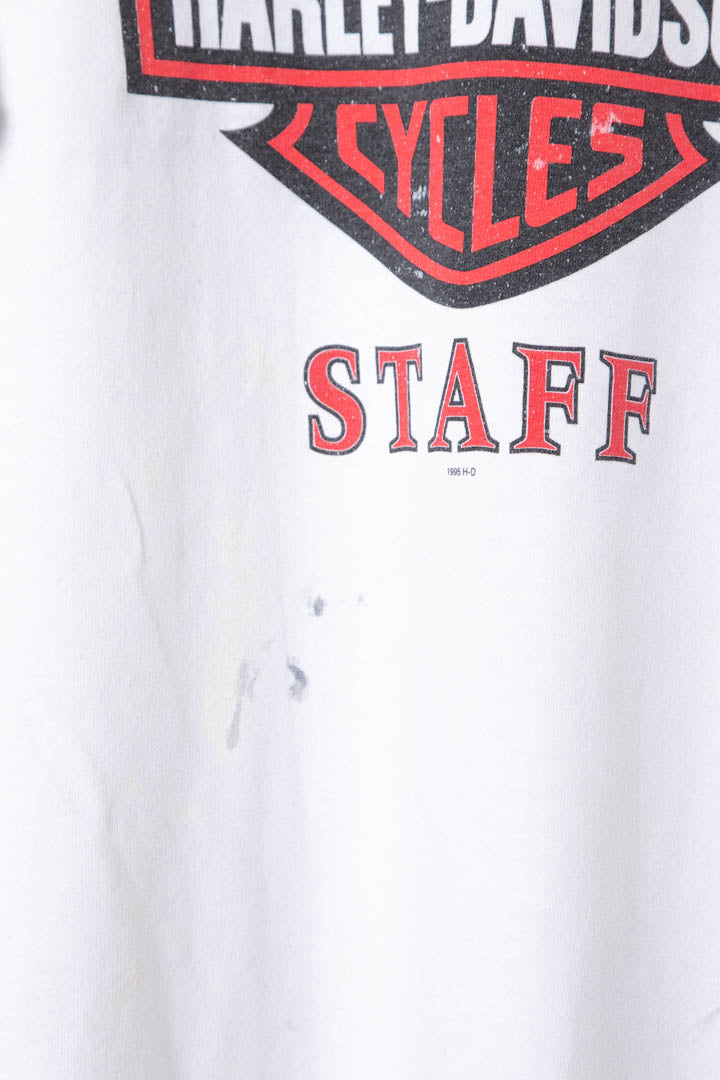 Image of 1995 Harley Davidson Daytona Beach Graphic Single Stitch T-Shirt (L)